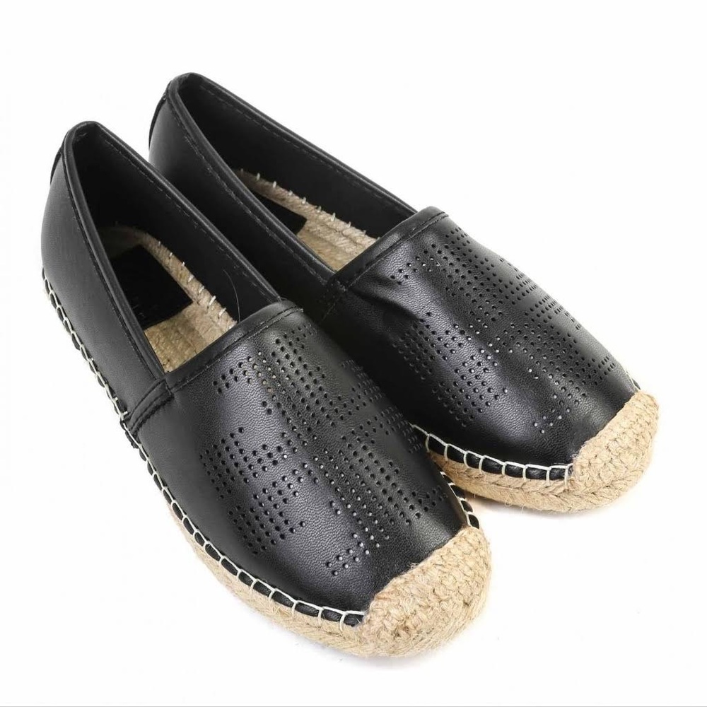 Tory Burch Espadrilles- black leather